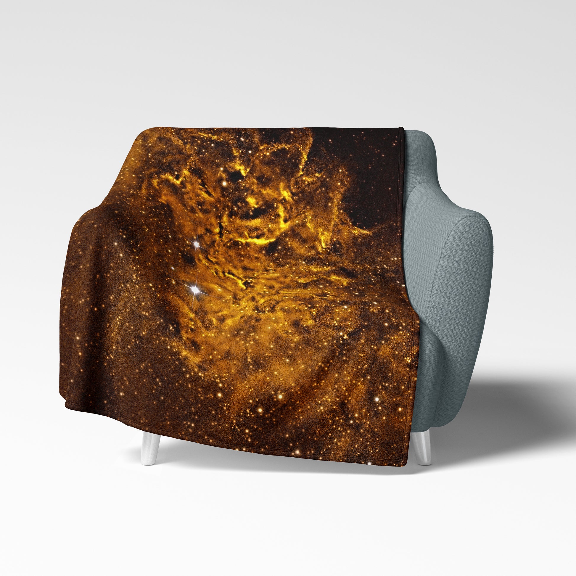 Space Blanket - Flaming Star Nebula Gold - The Tiny Art Co