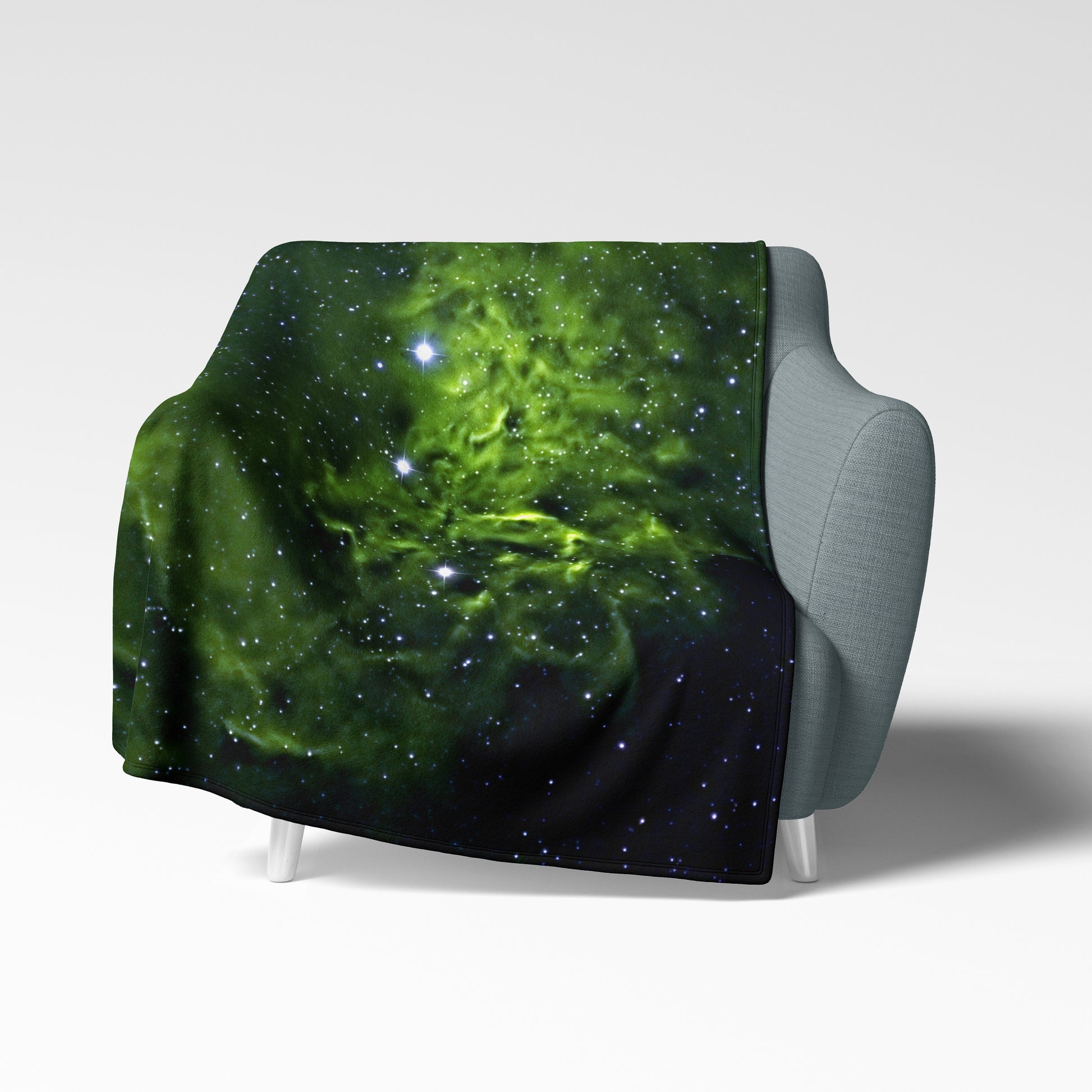 Space Blanket - Flaming Star Nebula Green - The Tiny Art Co