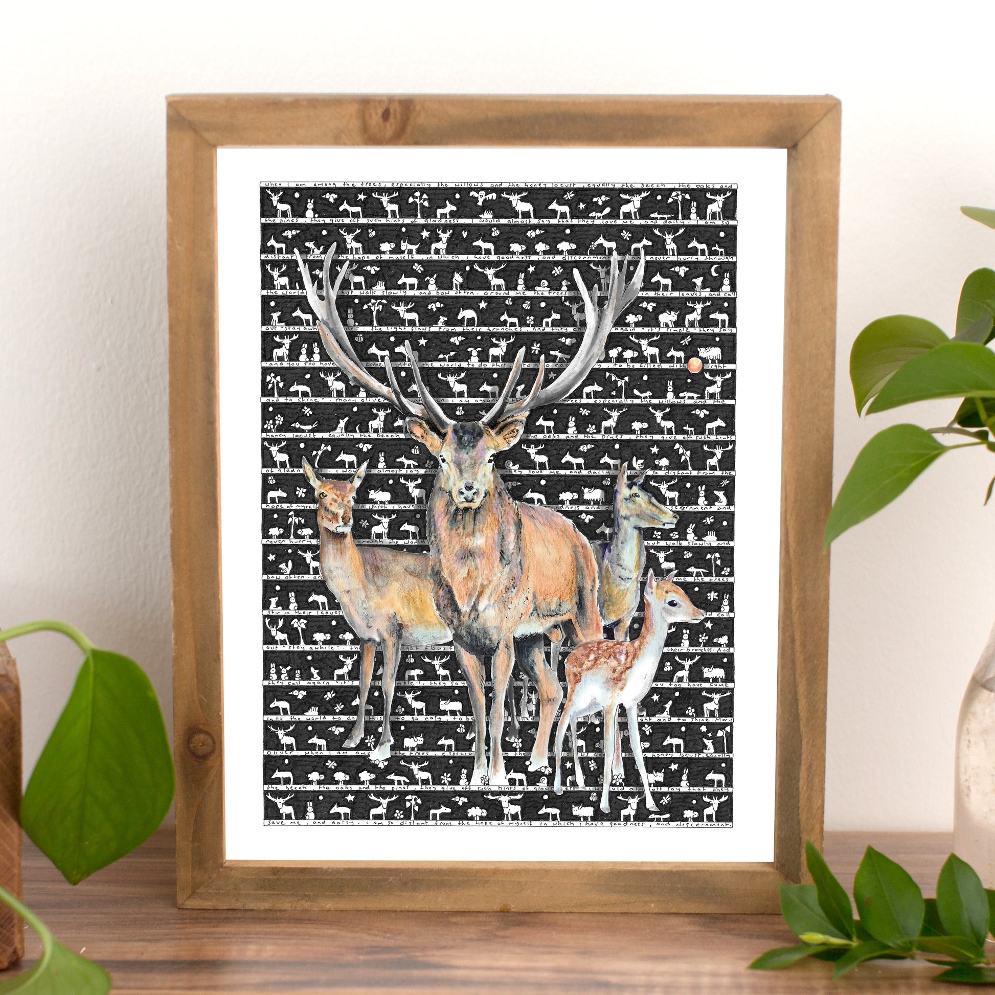 Stag Fine Art Print - The Tiny Art Co