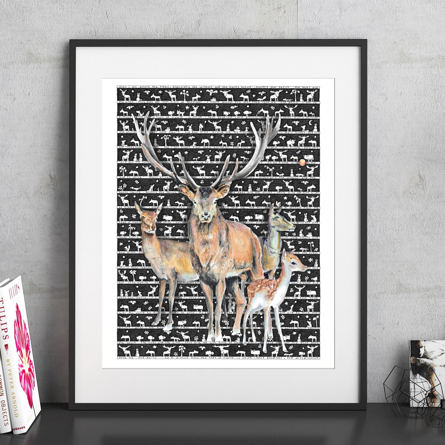 Stag Fine Art Print - The Tiny Art Co