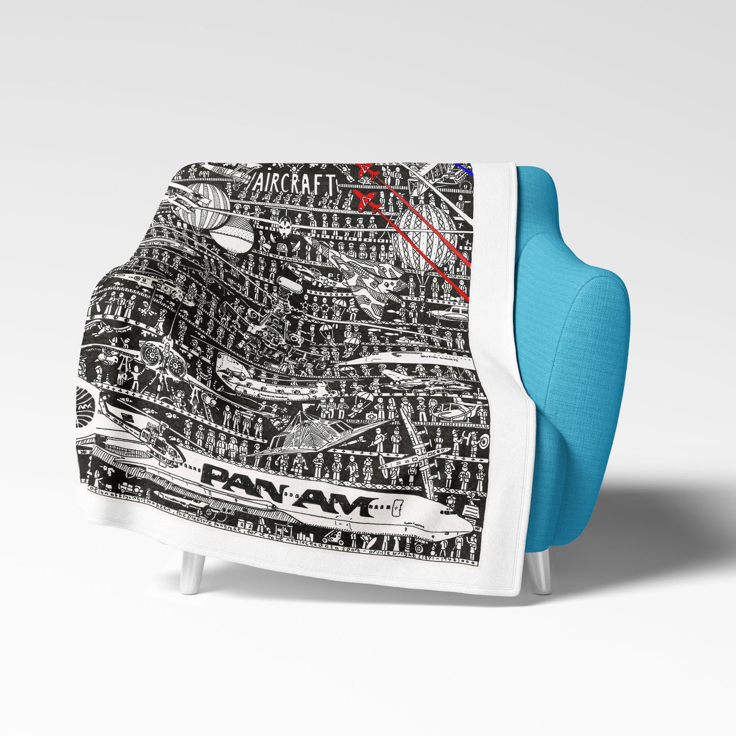 Aircraft Fleece Blanket - The Tiny Art Co