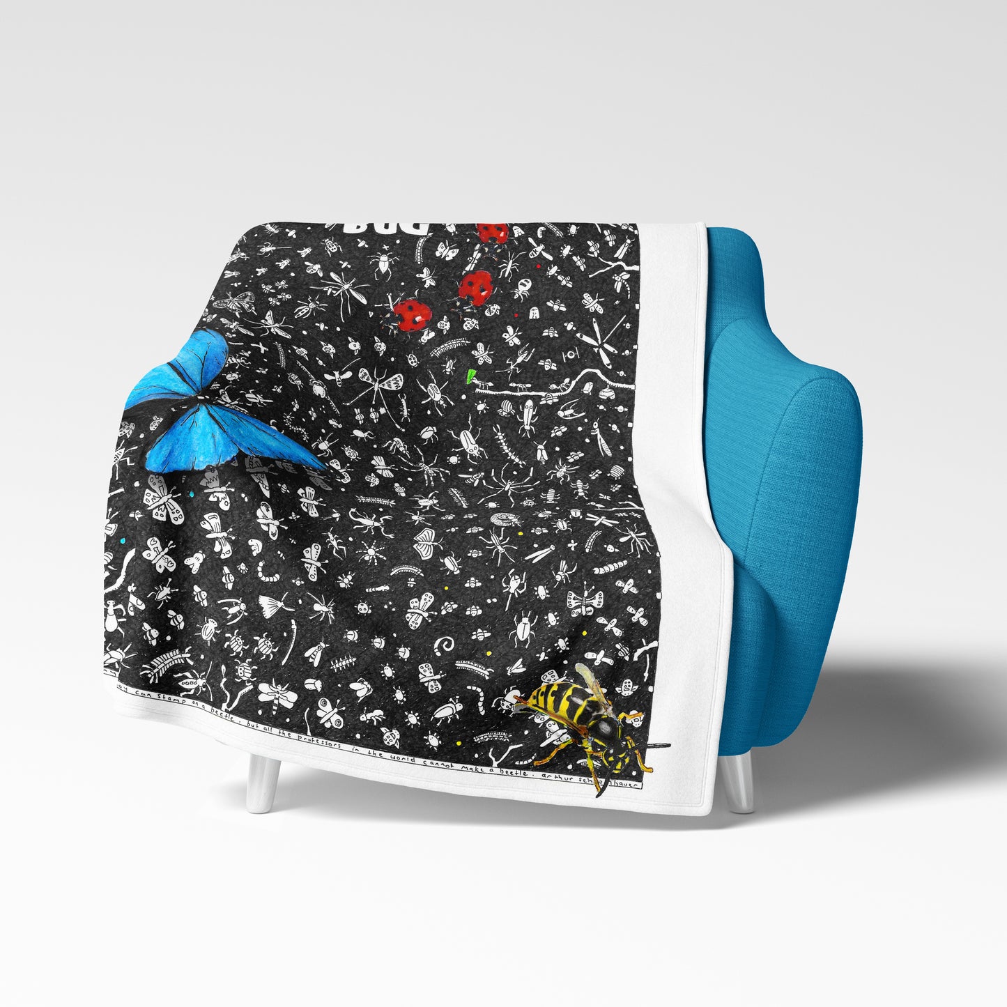Bugs Fleece Blanket - The Tiny Art Co