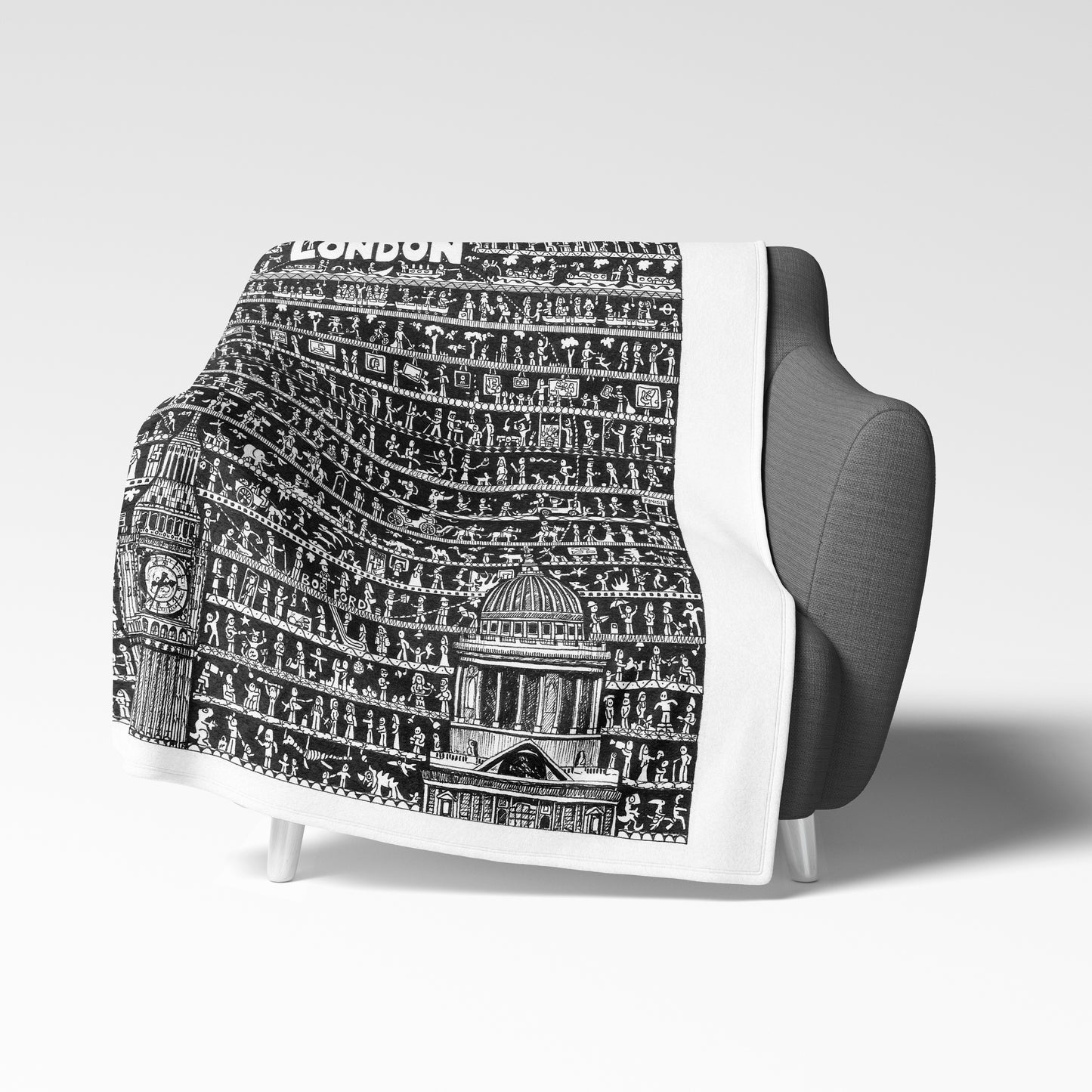 London Fleece Blanket - The Tiny Art Co