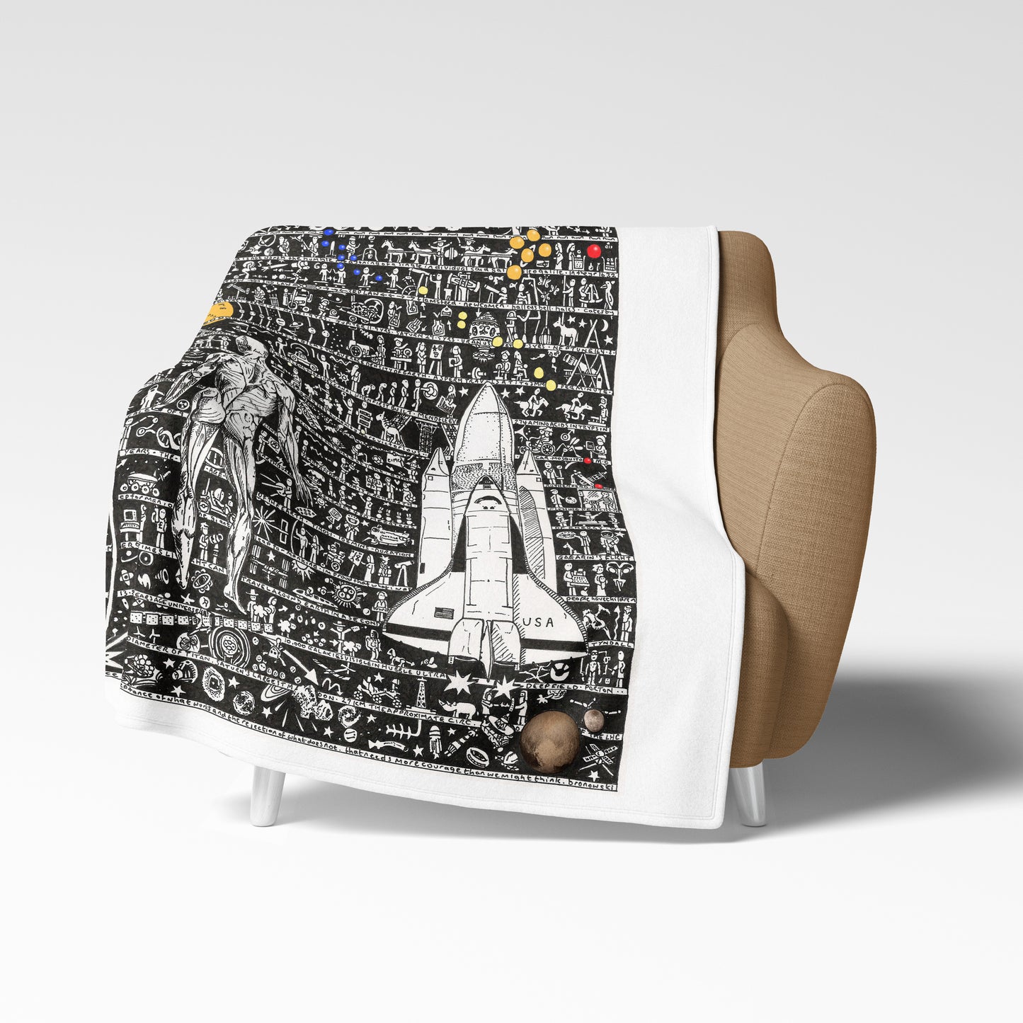 Science Fleece Blanket - The Tiny Art Co