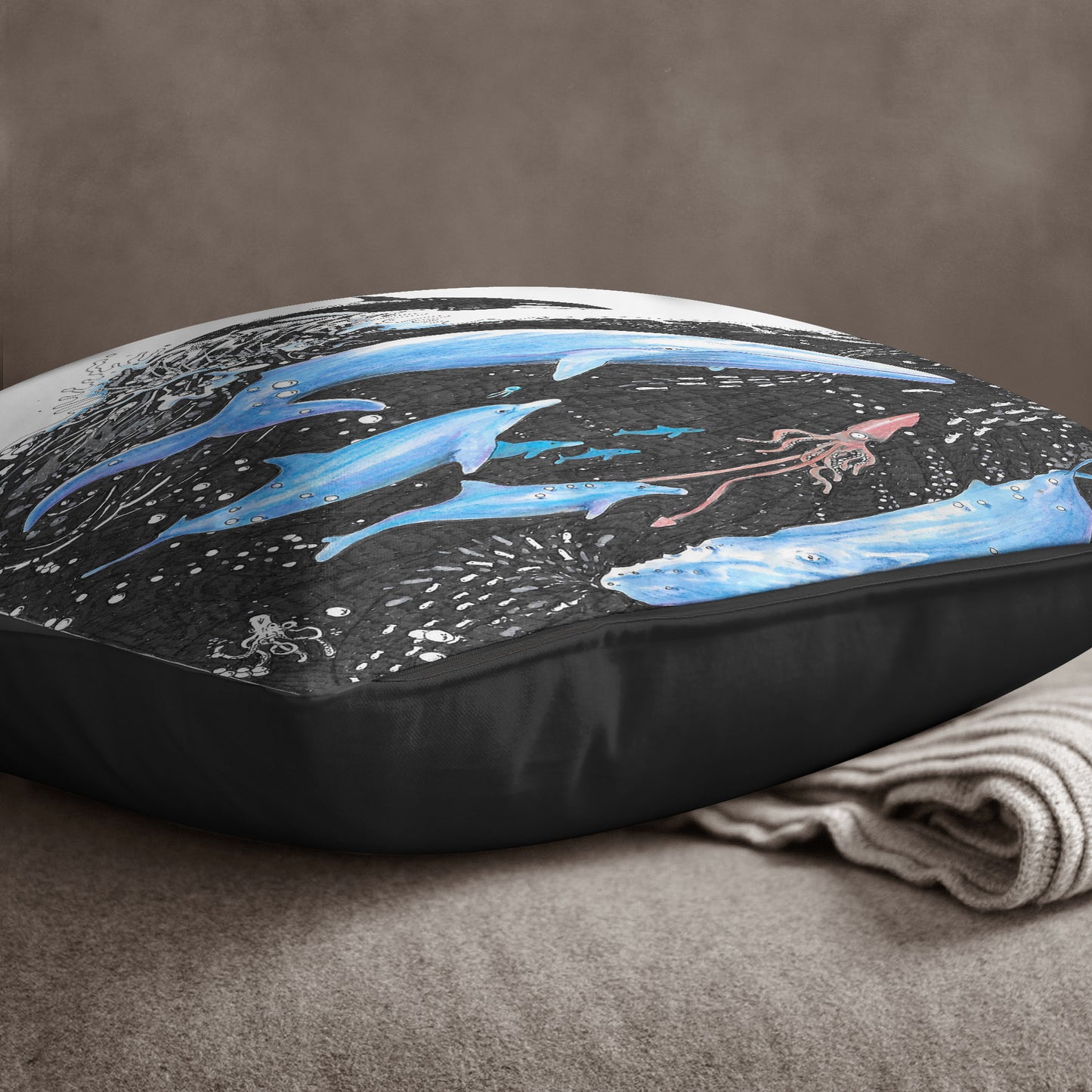 Whale Cushion - The Tiny Art Co