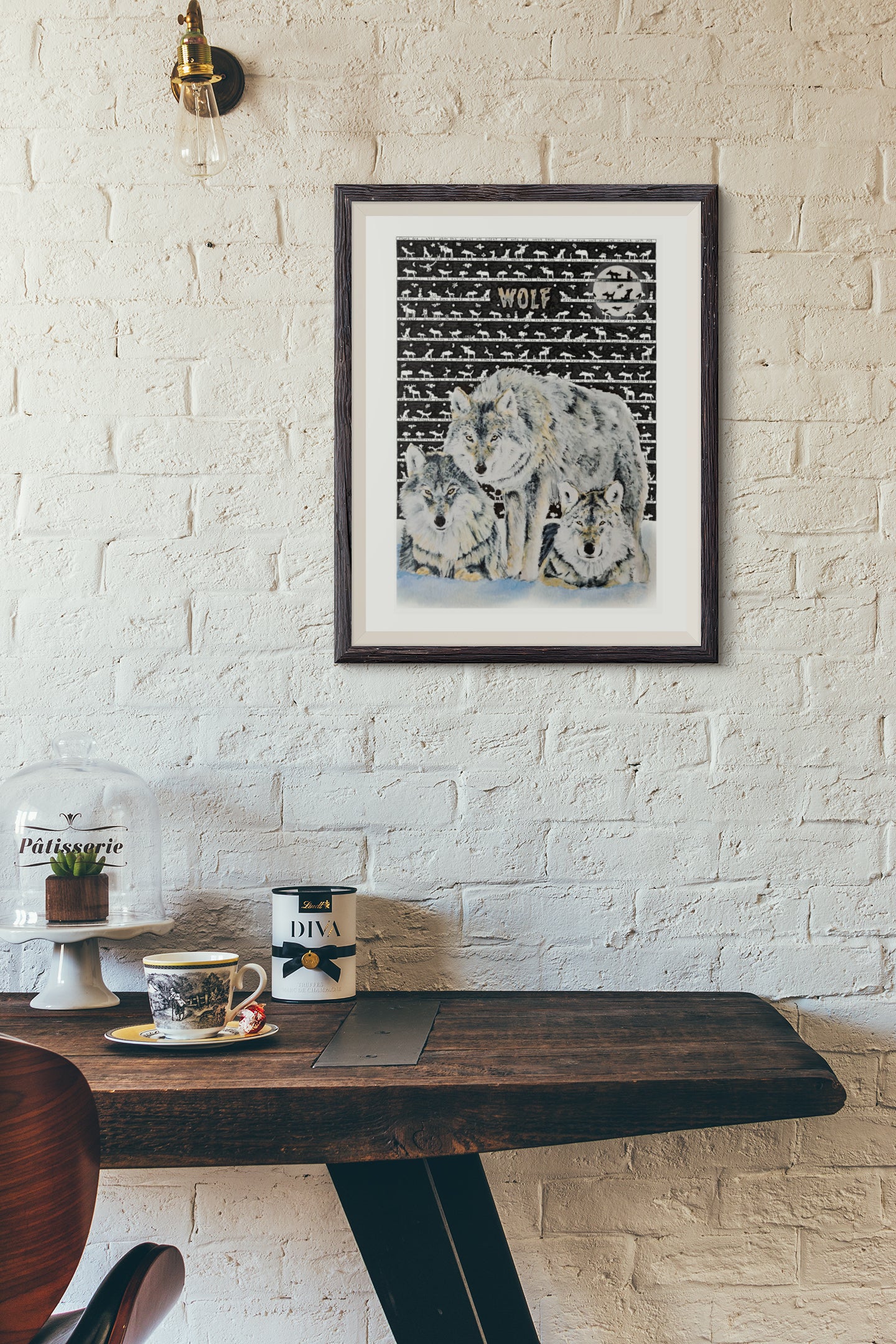 Wolf Fine Art Print - The Tiny Art Co