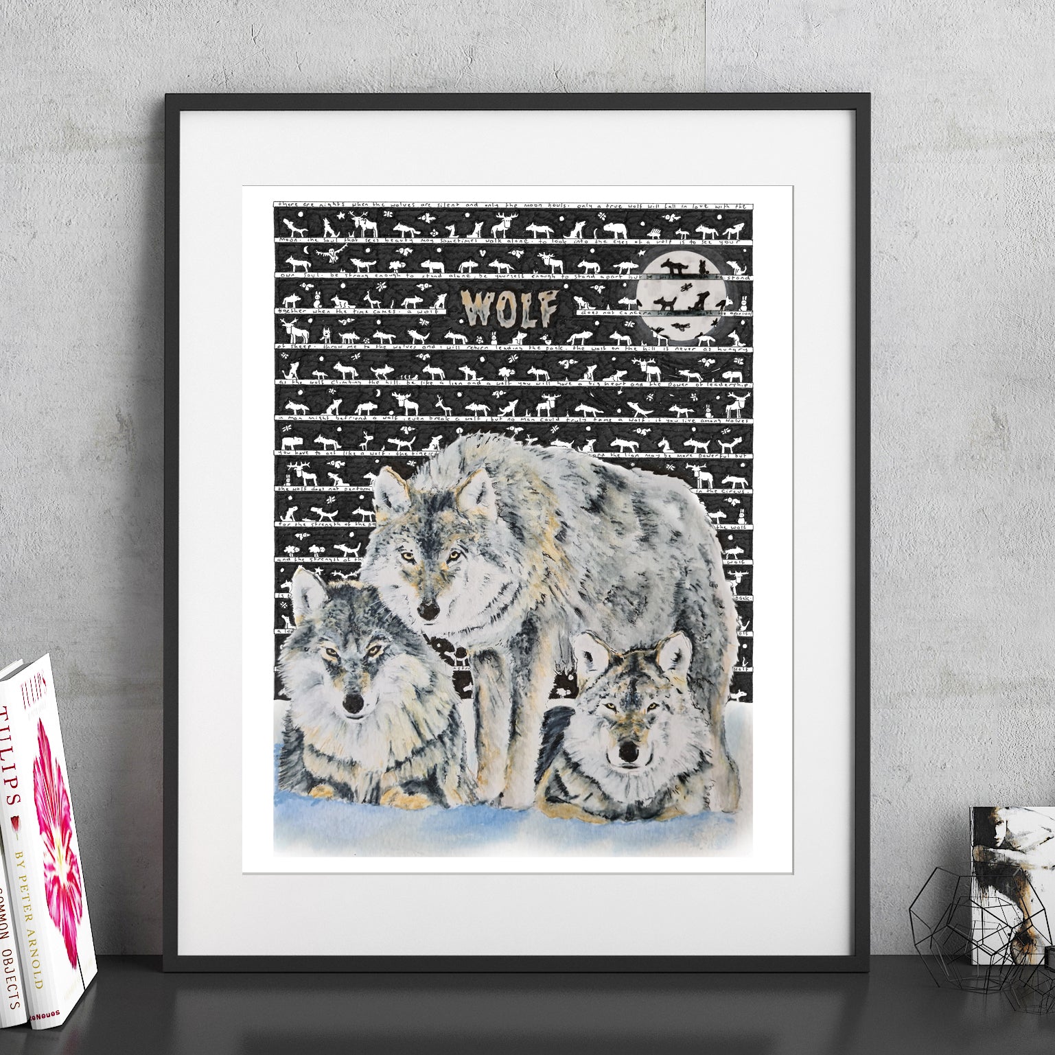 Wolf Fine Art Print - The Tiny Art Co