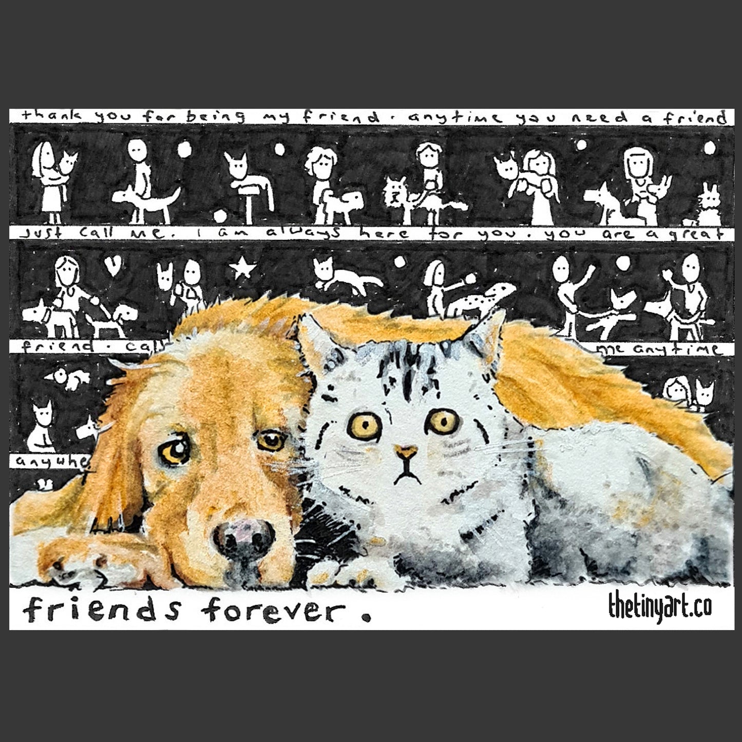 Friends Forever Fleece Blanket - The Tiny Art Co
