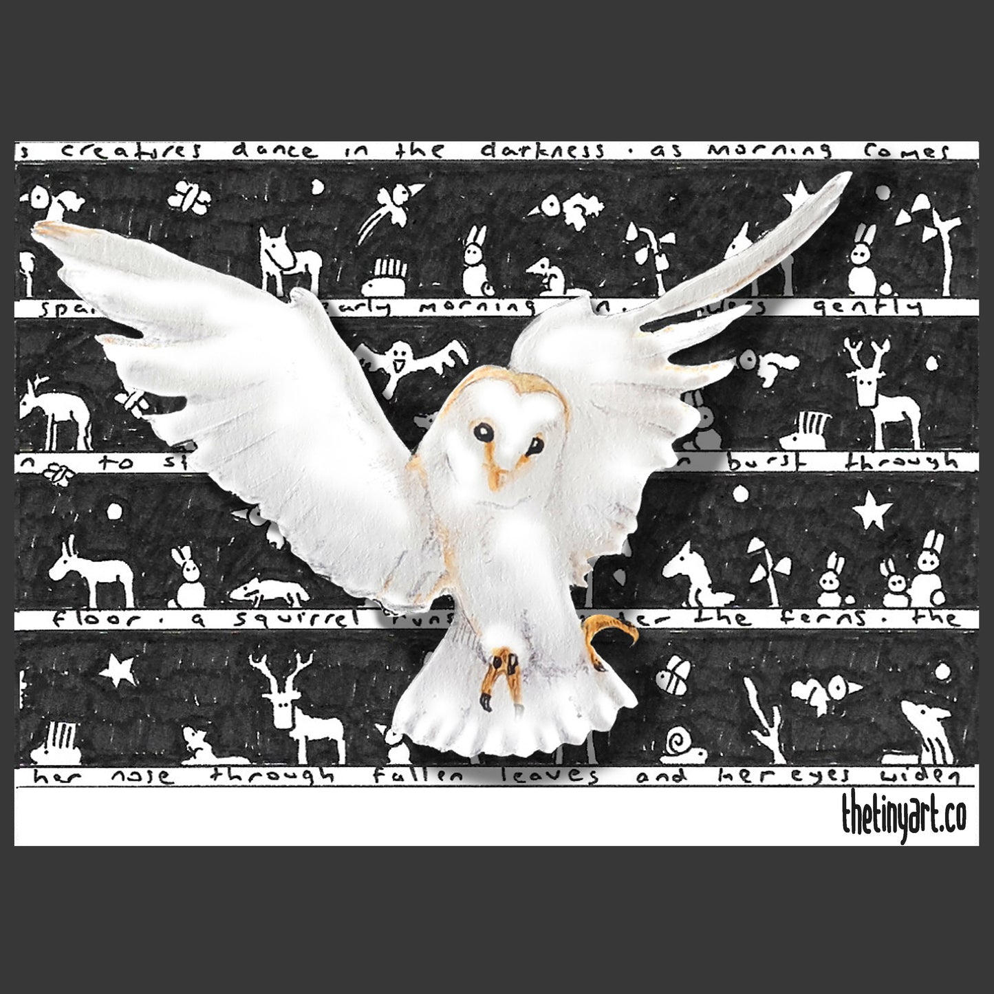 Owl Fleece Blanket - The Tiny Art Co