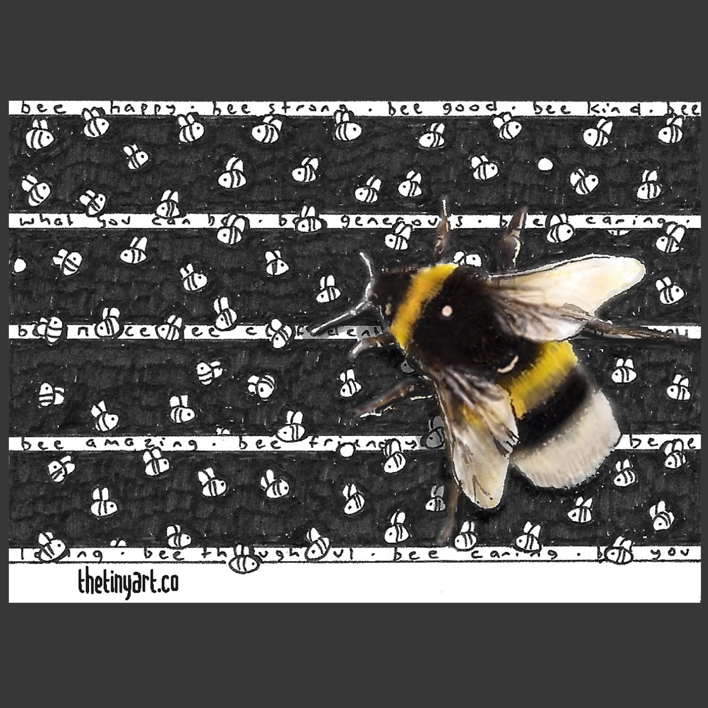 Bee Nice Cushion - The Tiny Art Co