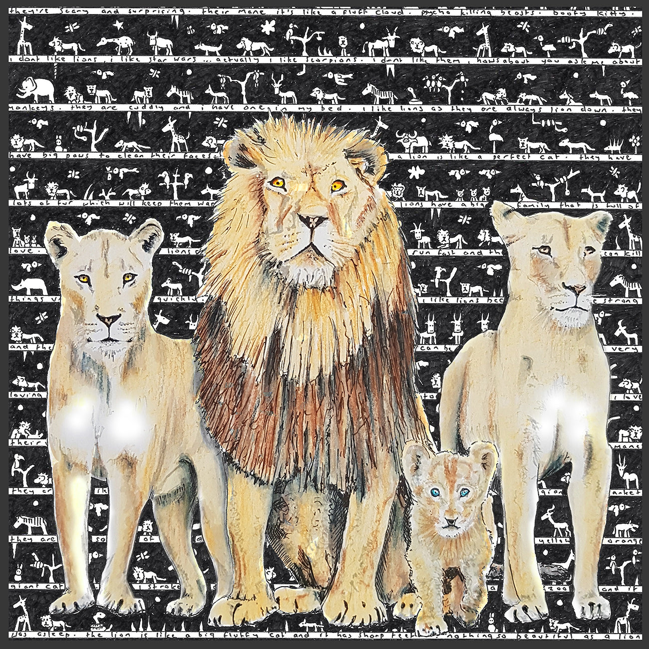 Lion Cushion - The Tiny Art Co