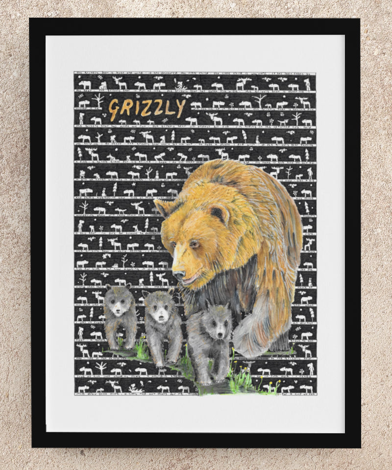 Grizzly Fine Art Print - The Tiny Art Co