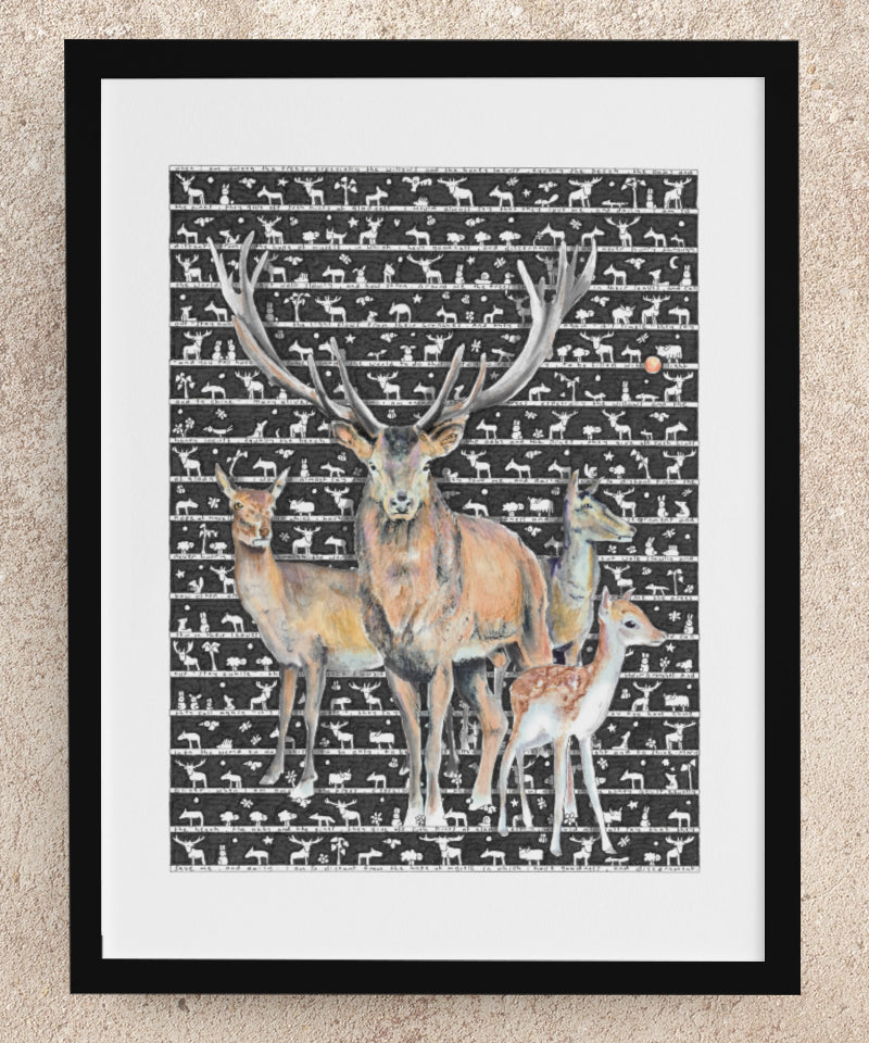 Stag Fine Art Print - The Tiny Art Co