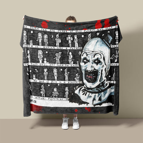 Art the Clown Fleece Blanket