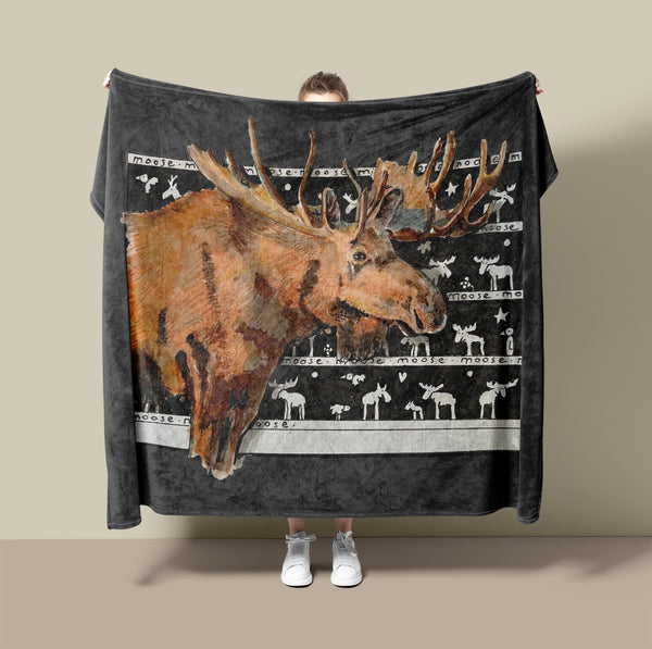 Moose Fleece Blanket