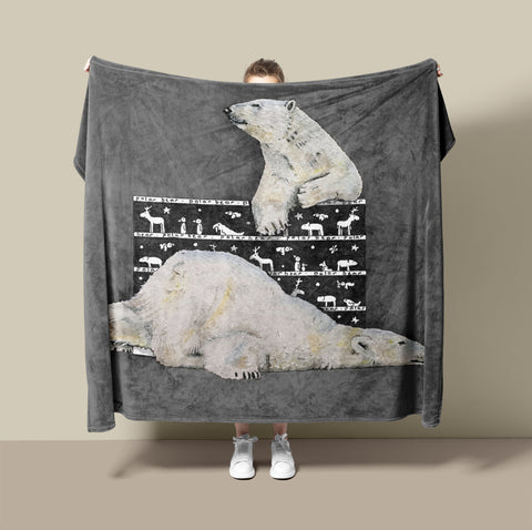 Polar Bears Fleece Blanket