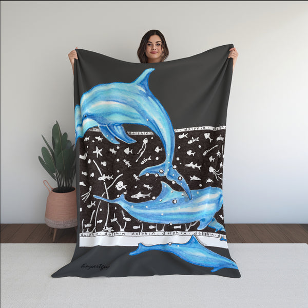 Dolphin Fleece Blanket