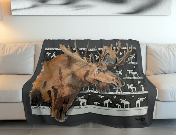 Moose Fleece Blanket