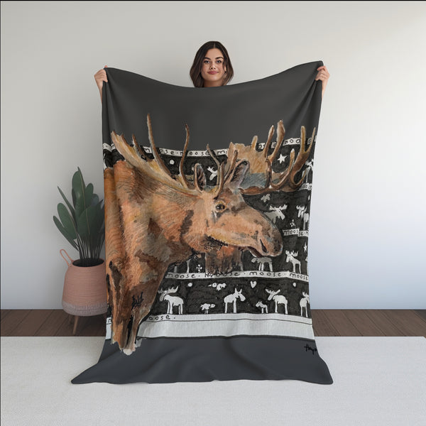 Moose Fleece Blanket