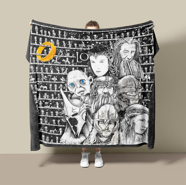 Rings Fleece Blanket