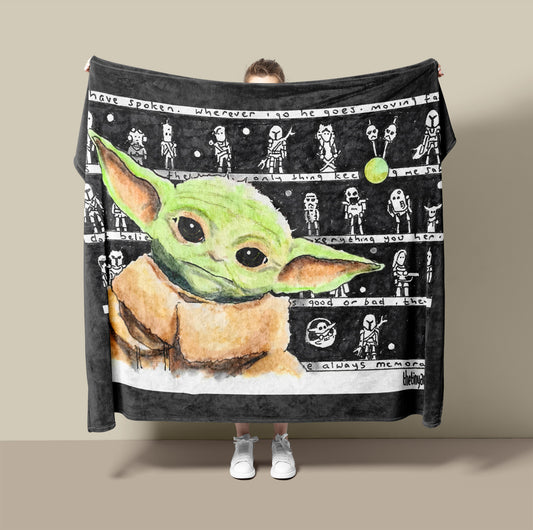 Grogu Fleece Blanket