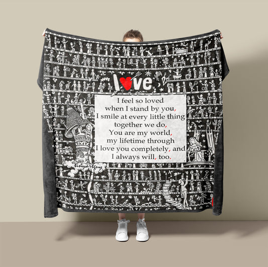 Love Poem Fleece Blanket