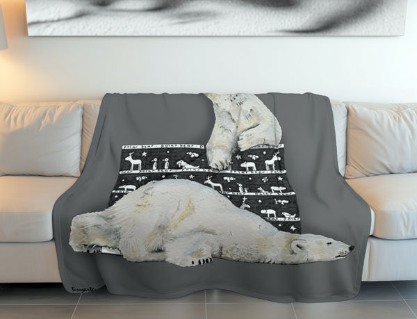 Polar Bears Fleece Blanket