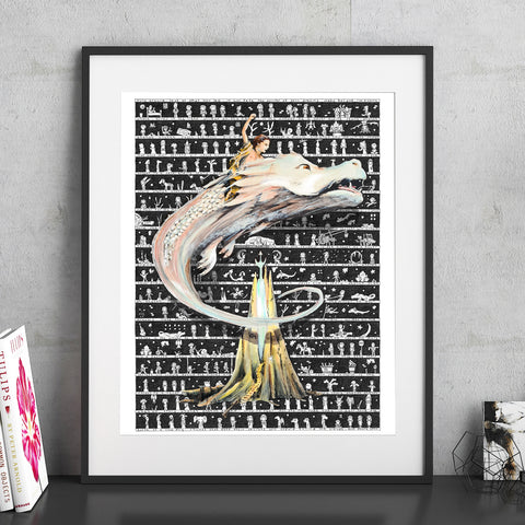 Flying Dog Fine Art Print