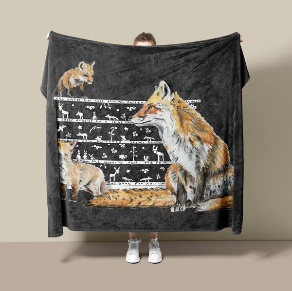 Foxes Fleece Blanket