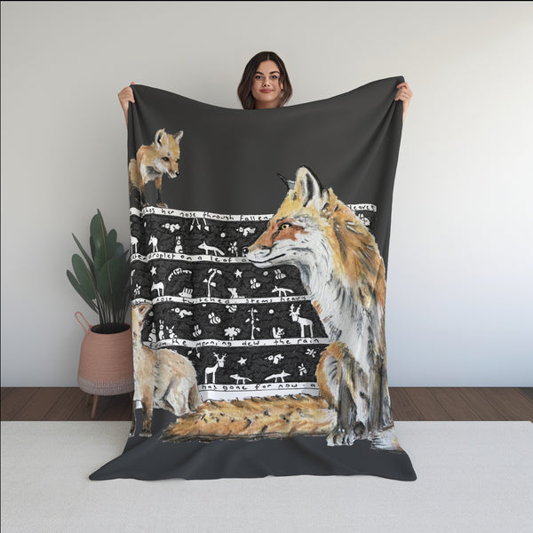 Foxes Fleece Blanket