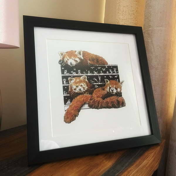 Red Panda Square Print