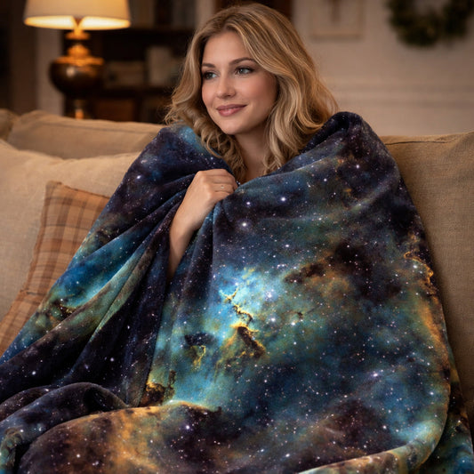 Space Blanket - Blue Nebula Heart