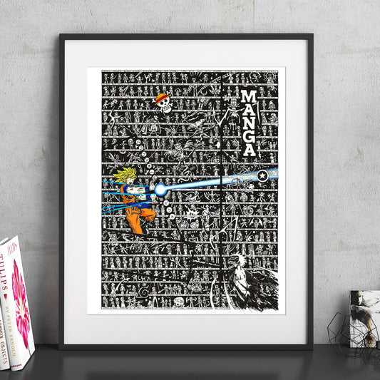 Japanese Comics Fine Art Print