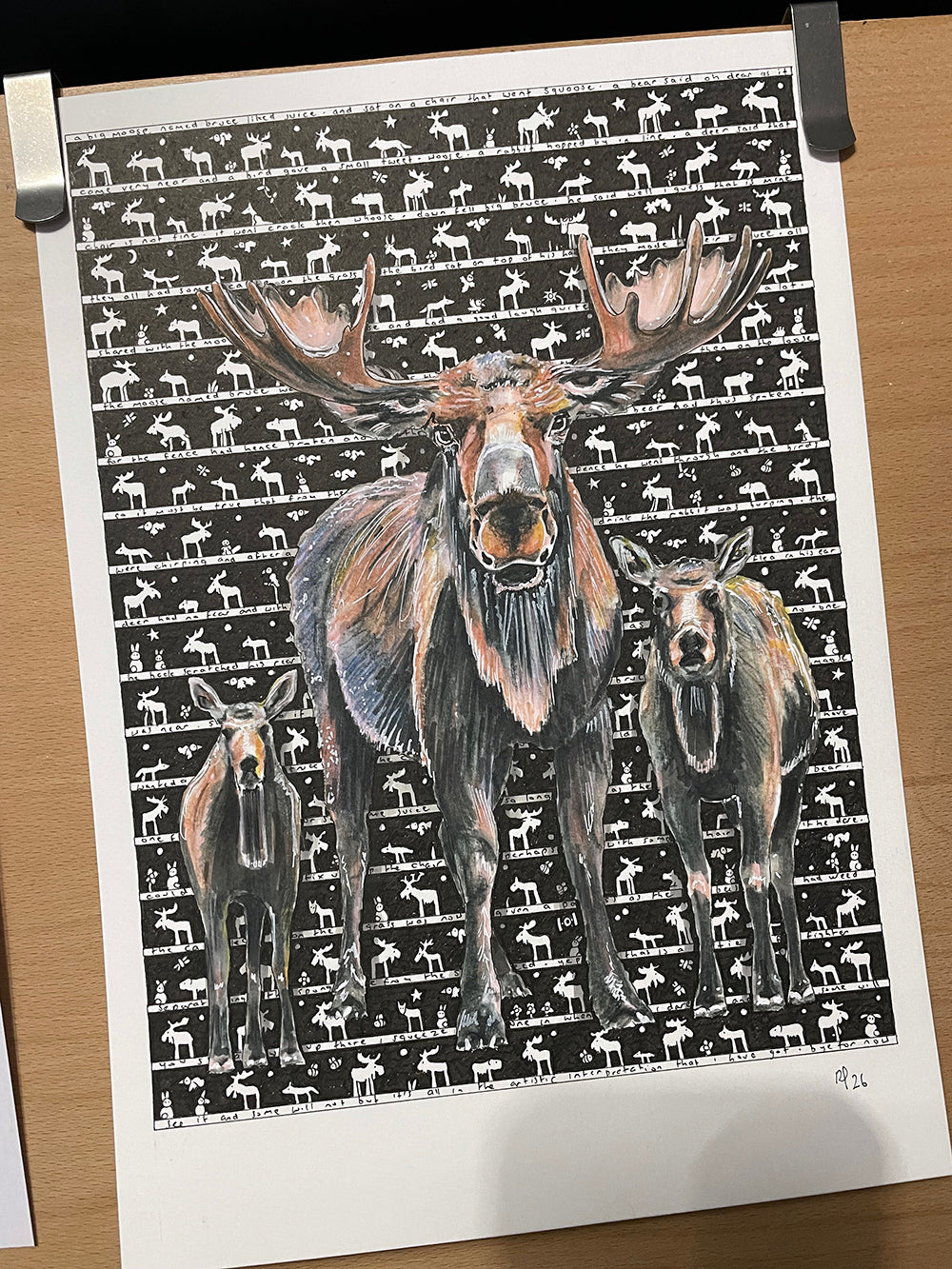 Moose Original Art - The Tiny Art Co