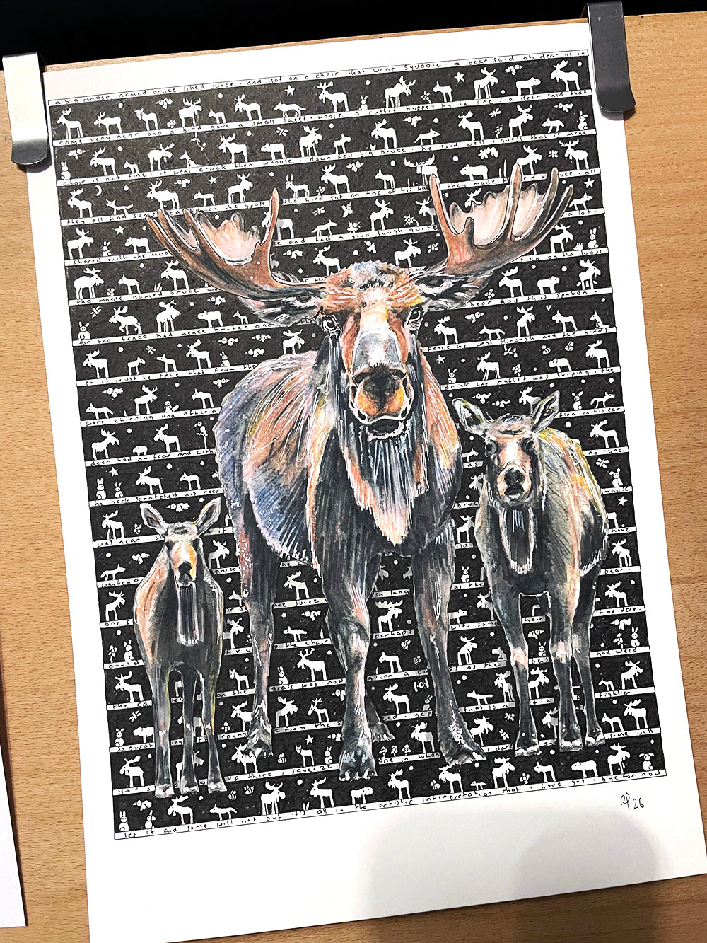 Moose Original Art - The Tiny Art Co