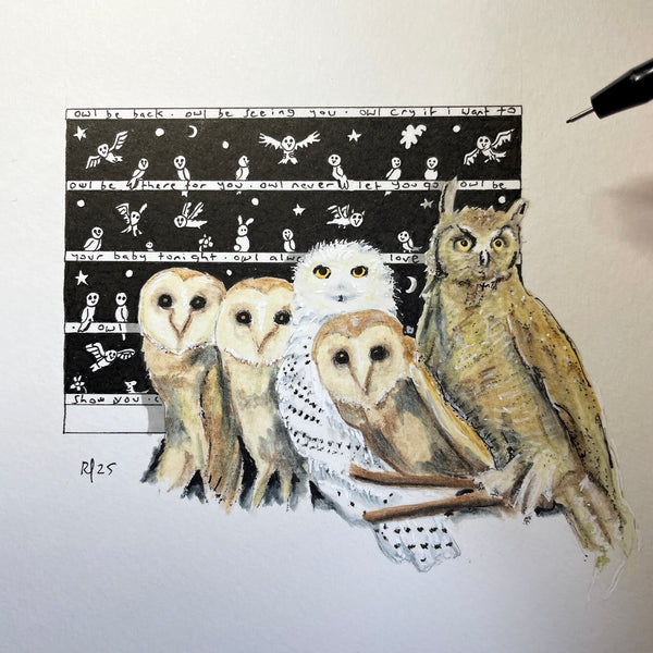 Owls Original Art