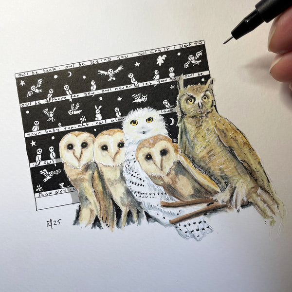 Owls Original Art