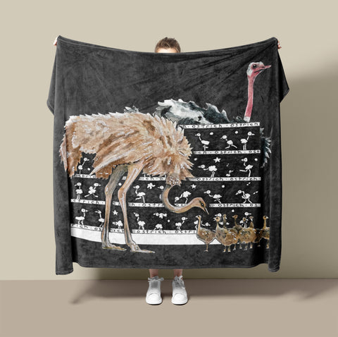 Ostrich Fleece Blanket