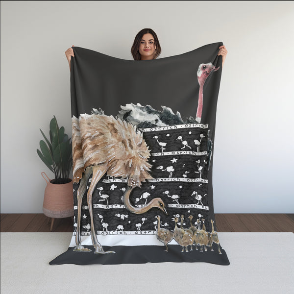 Ostrich Fleece Blanket