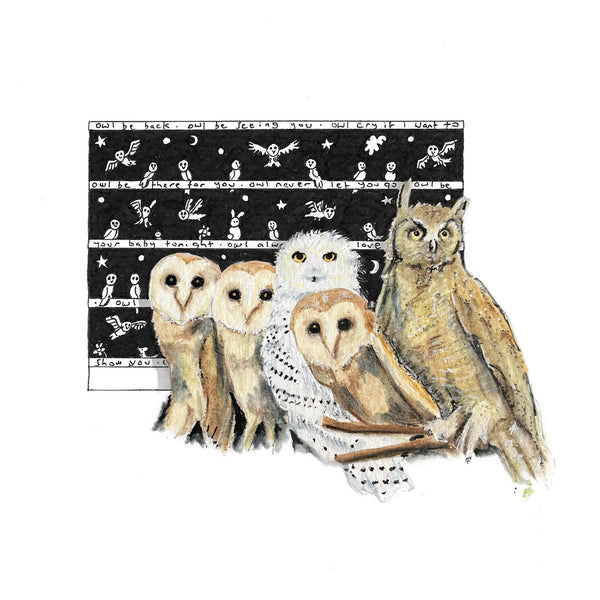 Owls Square Print