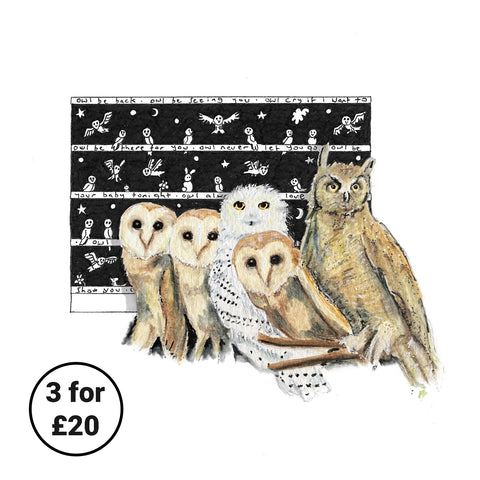 Owls Square Print