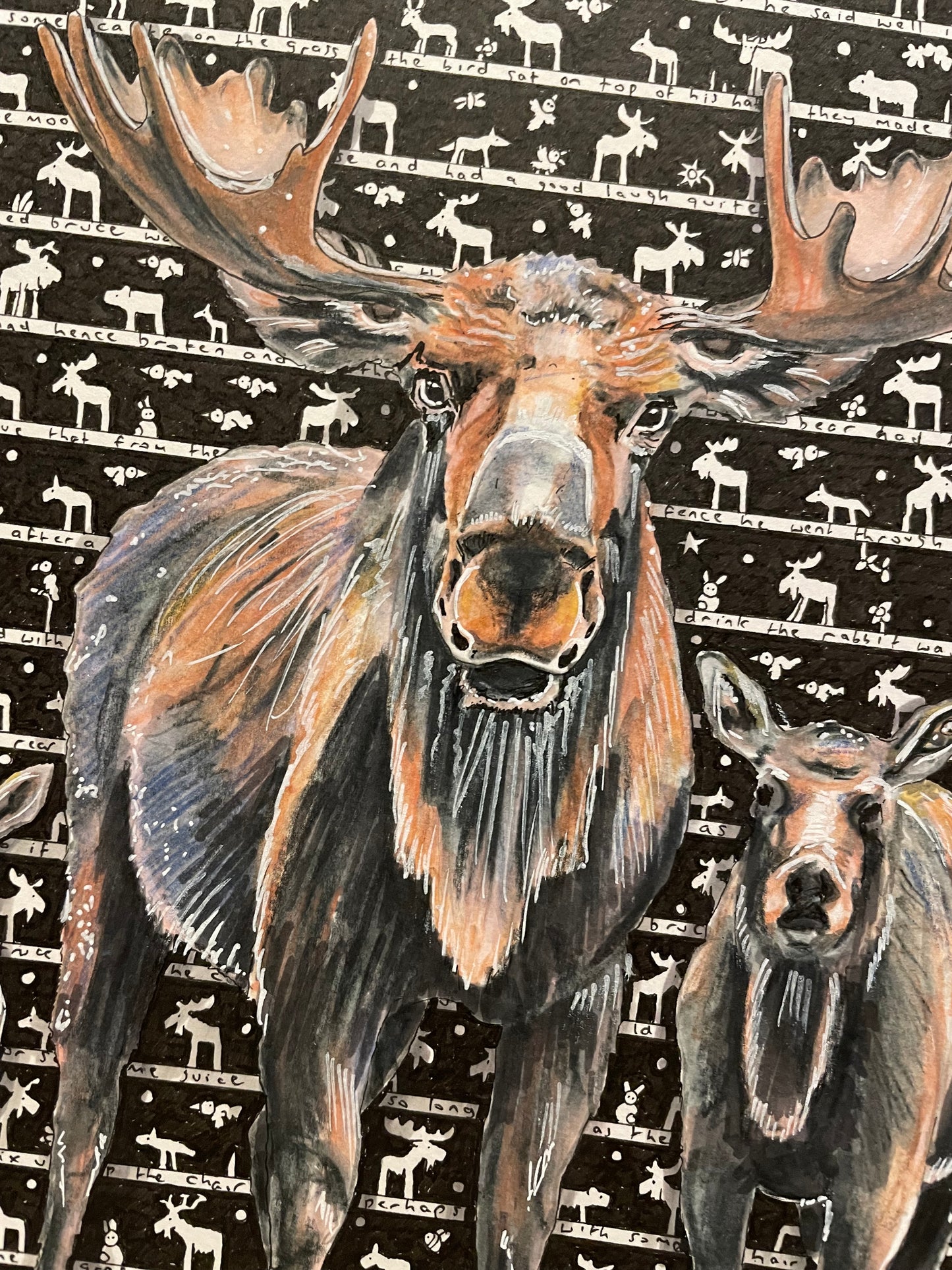 Moose Original Art - The Tiny Art Co