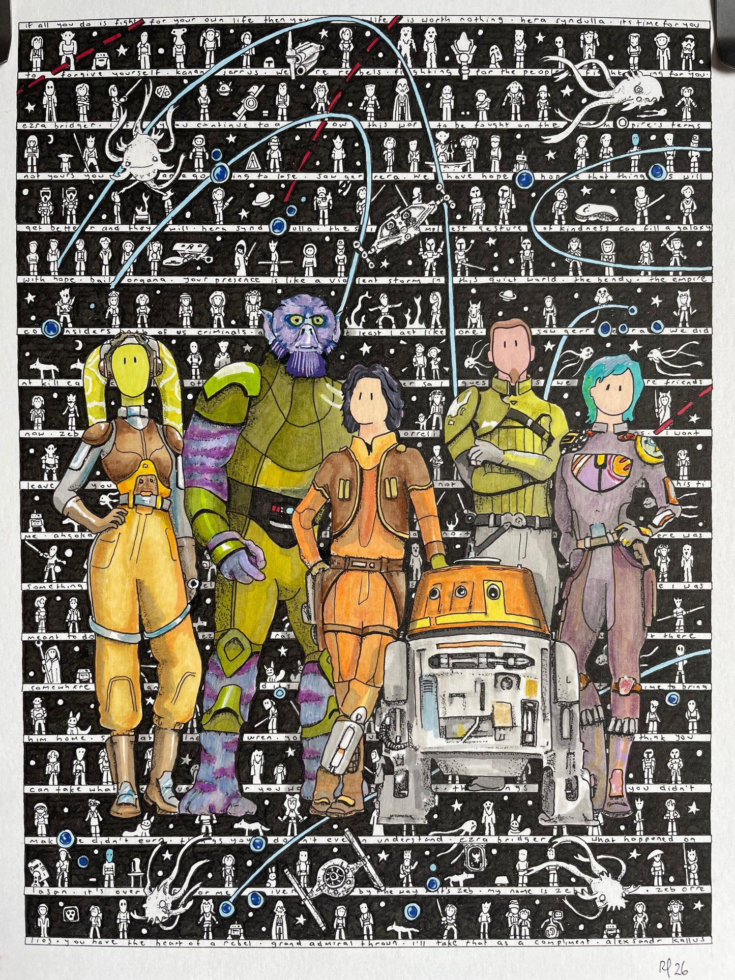 Rebels Original Art - The Tiny Art Co