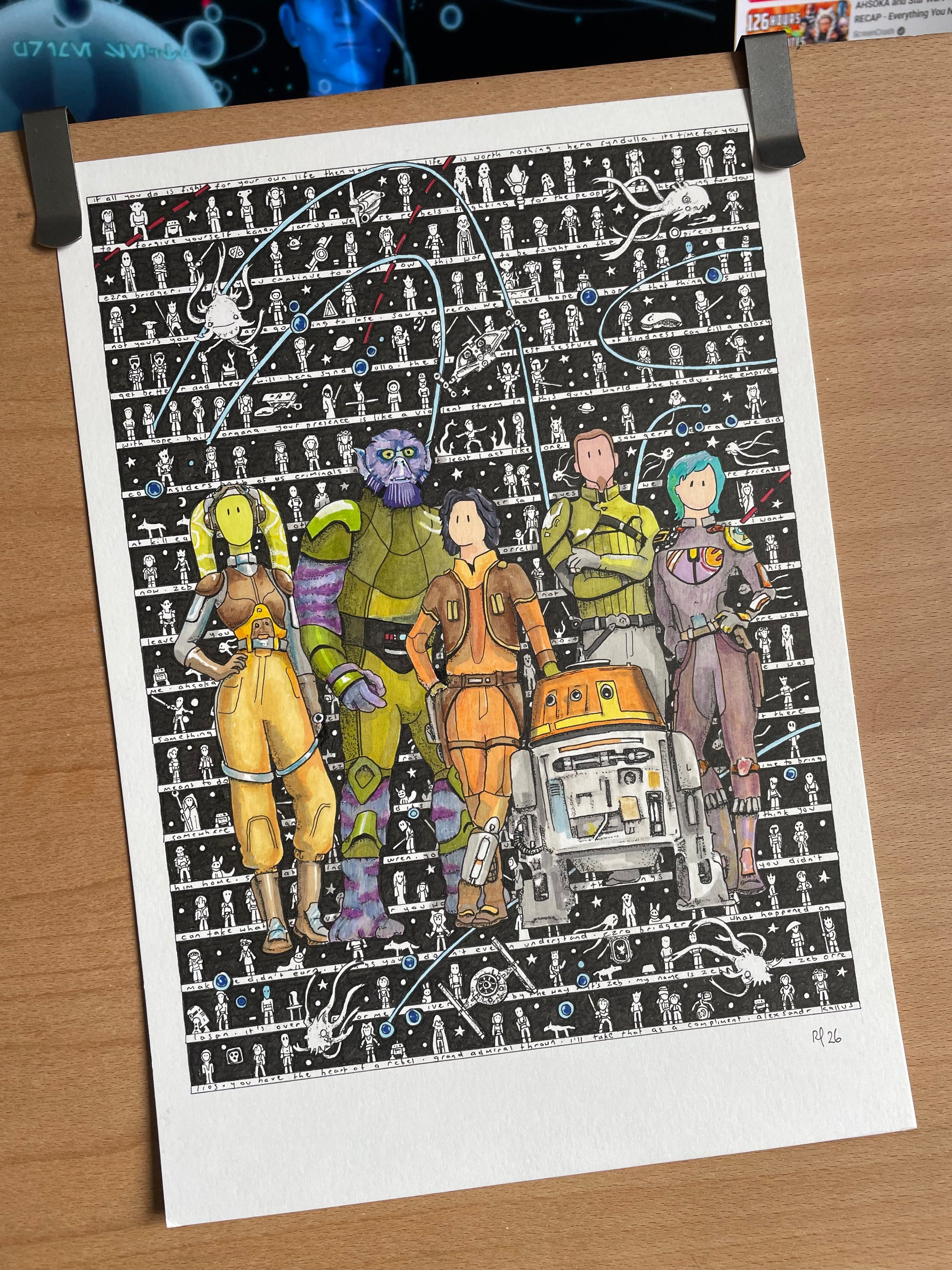 Rebels Original Art - The Tiny Art Co