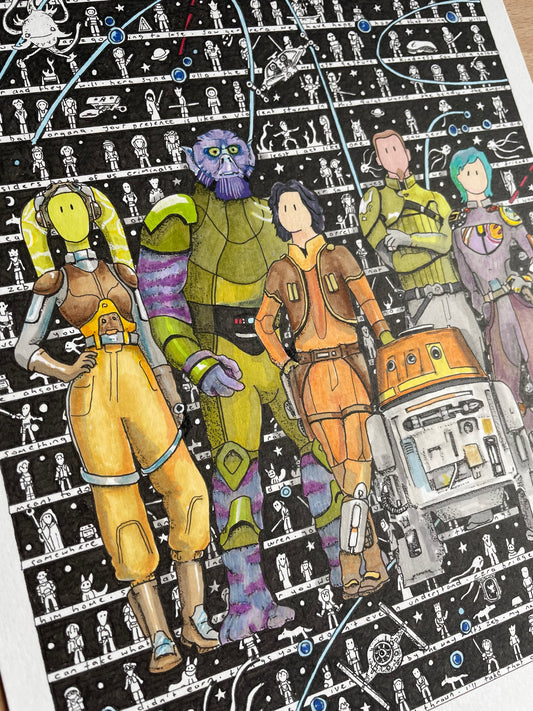 Rebels Original Art - The Tiny Art Co