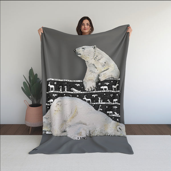 Polar Bears Fleece Blanket