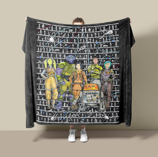 SW Rebels Fleece Blanket - The Tiny Art Co