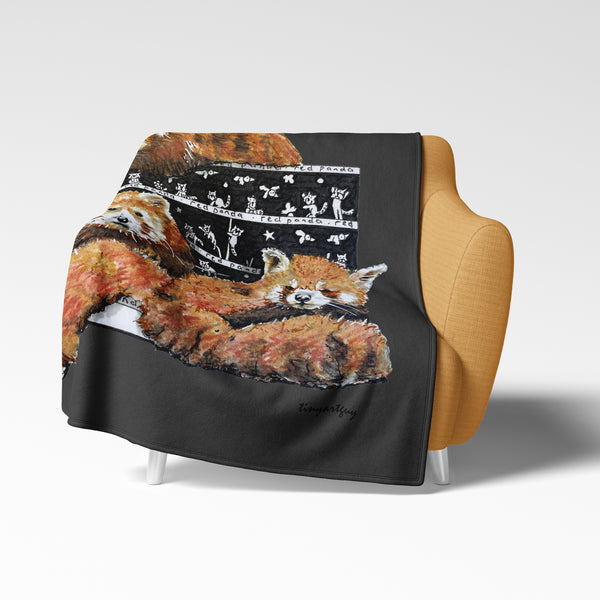 Red Panda Fleece Blanket