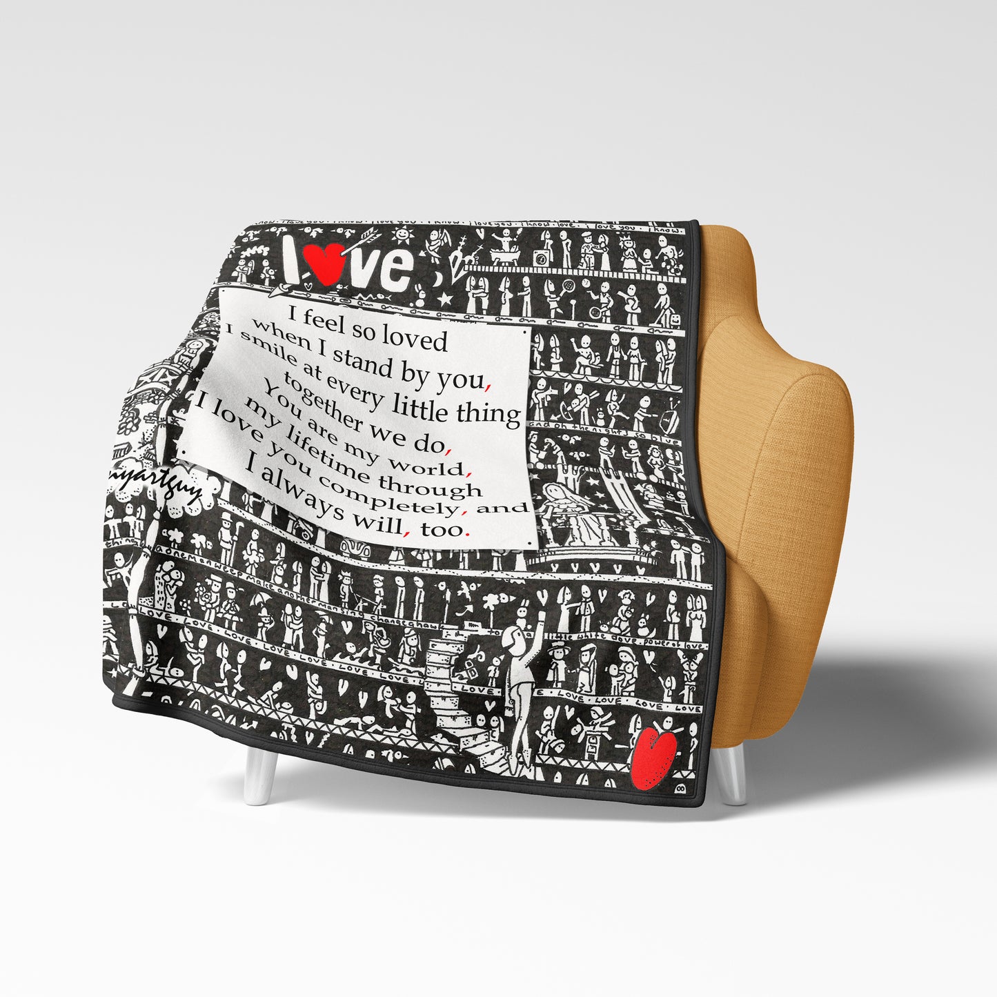 Love Poem Fleece Blanket