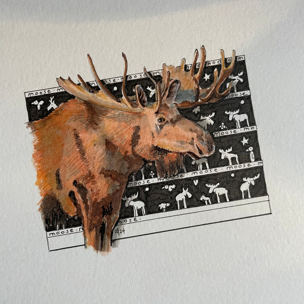 Moose Fleece Blanket